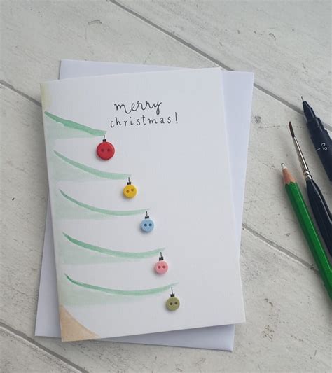 Watercolour Christmas Tree bauble cards | Buy Indie