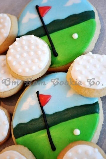 Golf Themed Party Cookies Fathers Day Cookies Golf Cookies Sugar