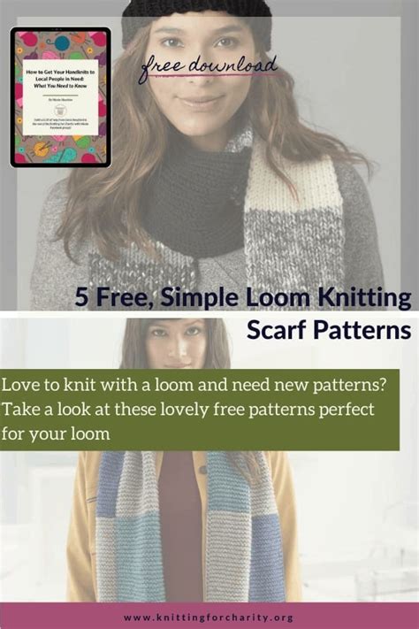 5 Free, Simple Loom Knitting Scarf Patterns