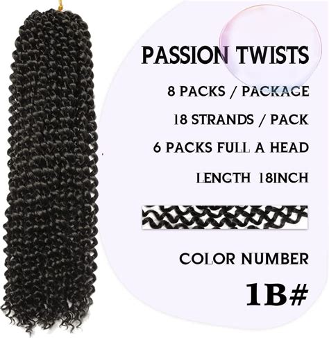 Passion Twist Hair 8 Packs Water Wave Crochet Hair Extensions Passion Twist Crochet Hair Passion