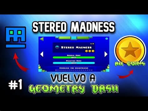 STEREO MADNESS 1 Completo All Coins Geometry Dash YouTube