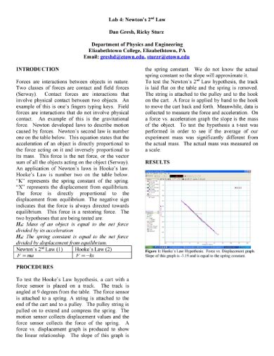 Lab Report Example Physics