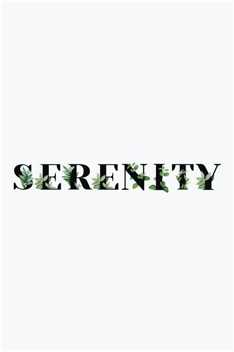 Botanical Serenity Psd Word Black Typography Free Image By Rawpixel