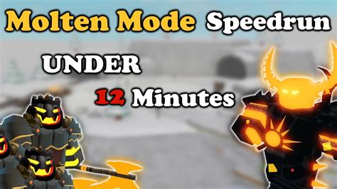 Molten Mode SPEEDRUN Under 12 Minutes Tower Defense Simulator YouTube