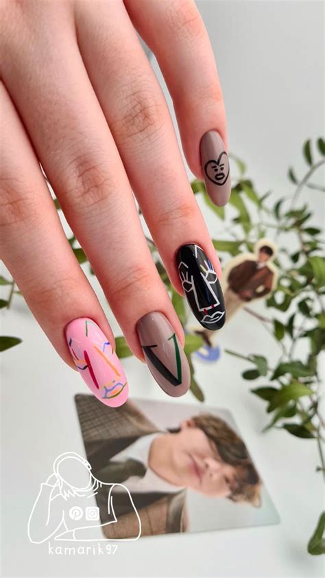 Bts Nails Army Nailart Kimtaehyung Manicura De U As Manicura