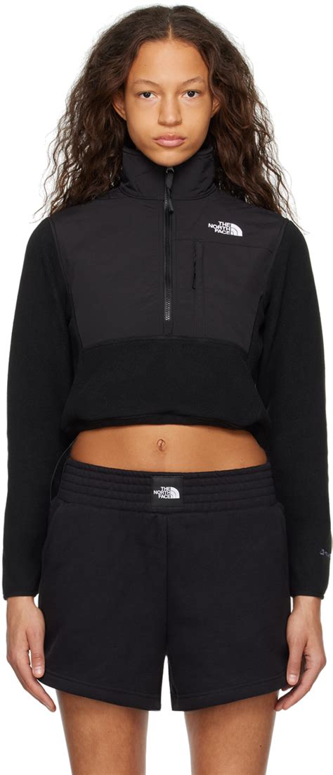 The North Face Black Denali Crop Jacket Ssense