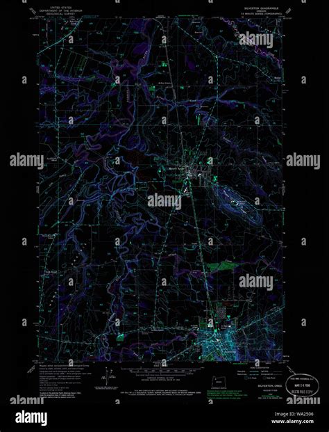 Map of silverton oregon hi-res stock photography and images - Alamy