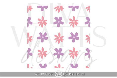 Daisy Seamless Pattern SVG Graphic by Diva Watts Designs · Creative Fabrica