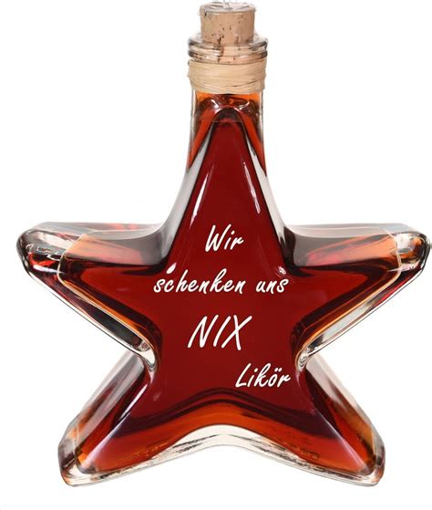 10 x Wir schenken uns nix Likör Stern Flasche 0 2l Roter