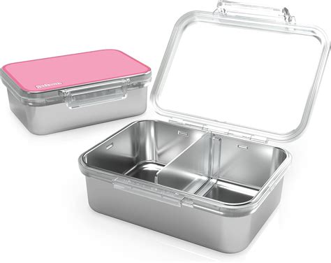 Stainless steel lunch box for children (pink) – BigaMart