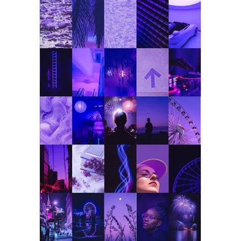 100 Pcs Purple Aesthetic Wall Collage Kit Digital Download Inspire Uplift