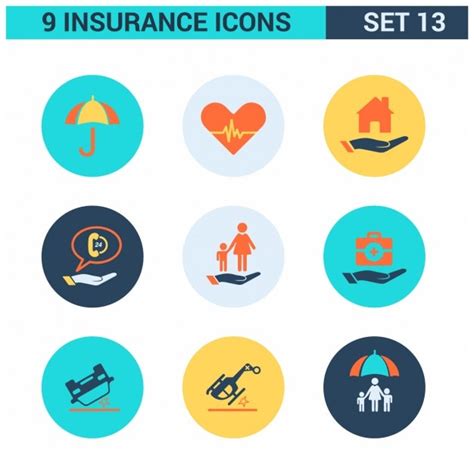 Icons Set Assurance Vecteur Gratuite