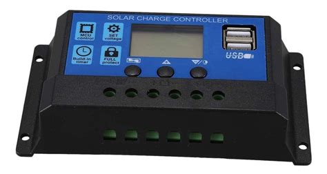 Controlador Carga Painel Solar A V E V Lcd Usb Parcelamento