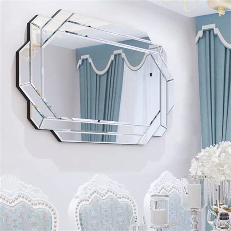 Amazon Chende Wall Mirror For Decor 36 X 24 Octagonal