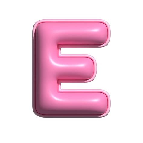 Letter E pink alphabet glossy 22285875 PNG