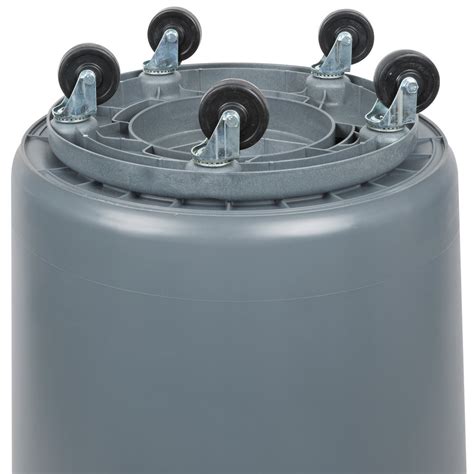 Rubbermaid Brute Gallon Gray Trash Can Lid And Dolly Kit