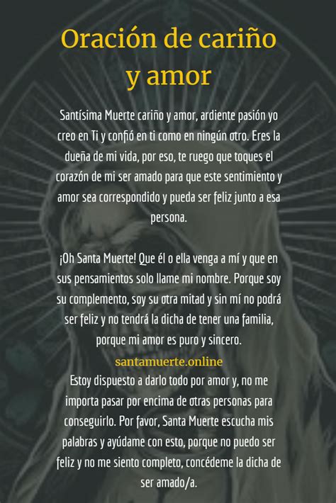 Oraci N De La Santa Muerte Cari O Y Amor Agradece Y Da Tu Amor