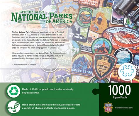 National Parks Patches Puzzle 1000 Piece Masterpieces