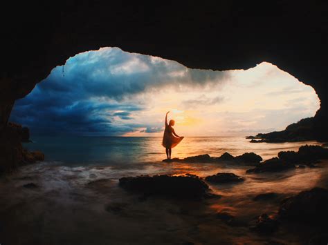 Girl Nature Cave 4k Wallpaper Hd Nature Wallpapers 4k Wallpapers Images