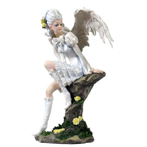 White Gothic Angel Statue