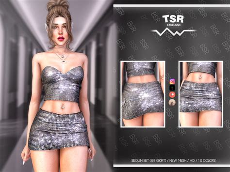 The Sims Resource Sequin Set 389 Skirt Bd1060