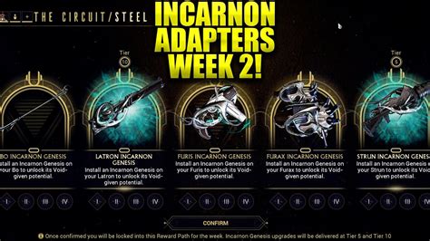 Warframe Rotation 2 Incarnon Adapters Steel Path Circuit Duviri