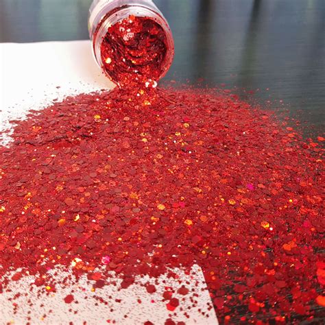 red glitter mystic art glitters