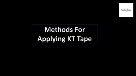 Methods For Applying KT Tape - realignspine11 - Page 1 - 8 | Flip PDF ...