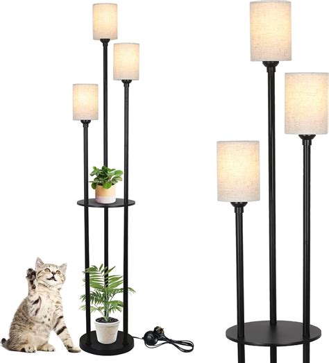 Rayofly Floor Lamp With Shelves Modern Floor Lamps For Living Room