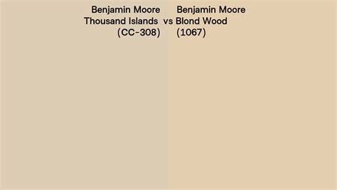 Benjamin Moore Thousand Islands Vs Blond Wood Side By Side Comparison