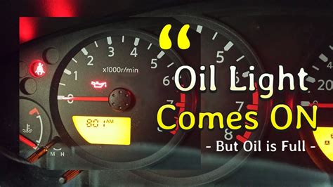 Oil Light Comes On When Car Stops Free Word Template