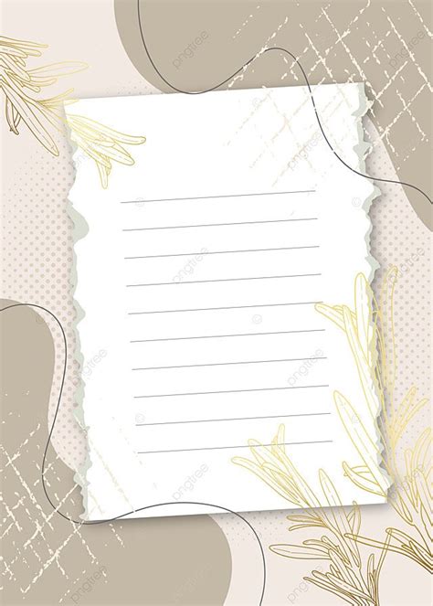 Plant Torn Paper Notebook Notes Background Wallpaper Image For Free Download - Pngtree