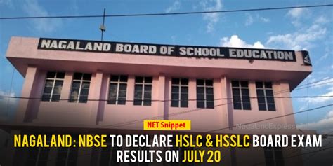 Nagaland Nbse To Declare Hslc Hsslc Board Exam Results On July