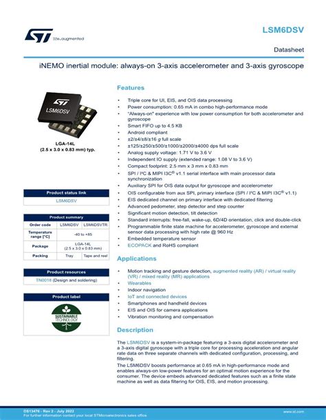 Stmicroelectronics Semiconductors Datasheets Mouser