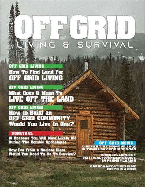 Products Off Grid Living Survival Magazine