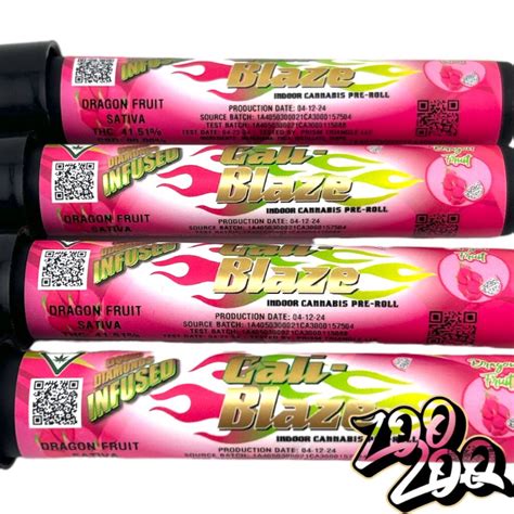 Cali Blaze G Pre Rolls Infused W Liquid Diamonds Dragon Fruit