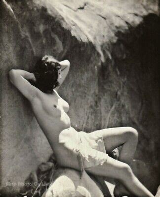 1927 Original EDWIN BOWER HESSER Female Nude Woman Art Deco Silver