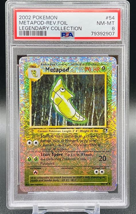 PSA 8 Metapod Legendary Collection Reverse Holo 2002 Pokemon Card