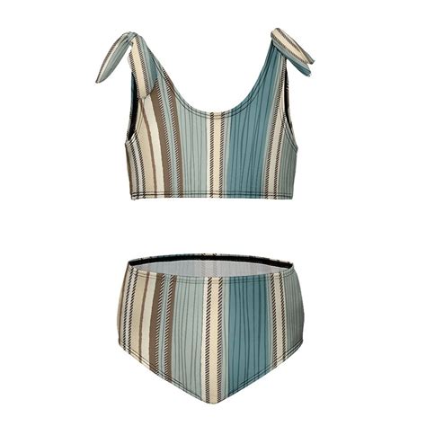 Boho Stripes Bohemian Girl S Piece Bikini Set Beach Sport Swimsuit Swimwear Y Cm
