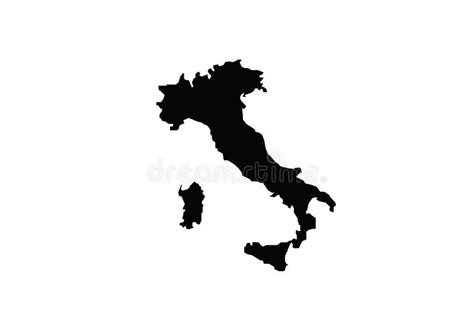 Italy Outline Map Country Shape Stock Vector - Illustration of ...