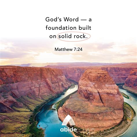 The Foundation Of Gods Word Matthew 724 Abide