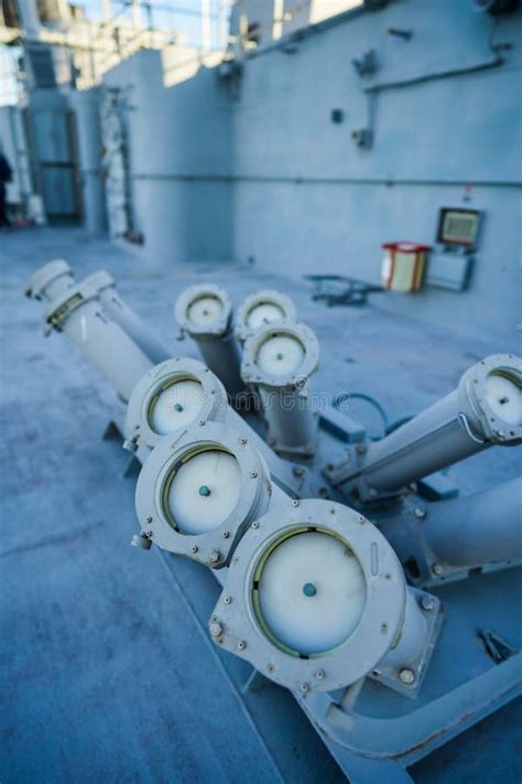 Chaff Launcher is Seen on the Deck of a Military Ship Stock Photo - Image of invasion, battle ...