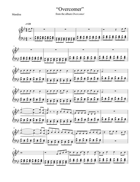 Mandisa - Overcomer Sheet music for Piano (Solo) | Musescore.com