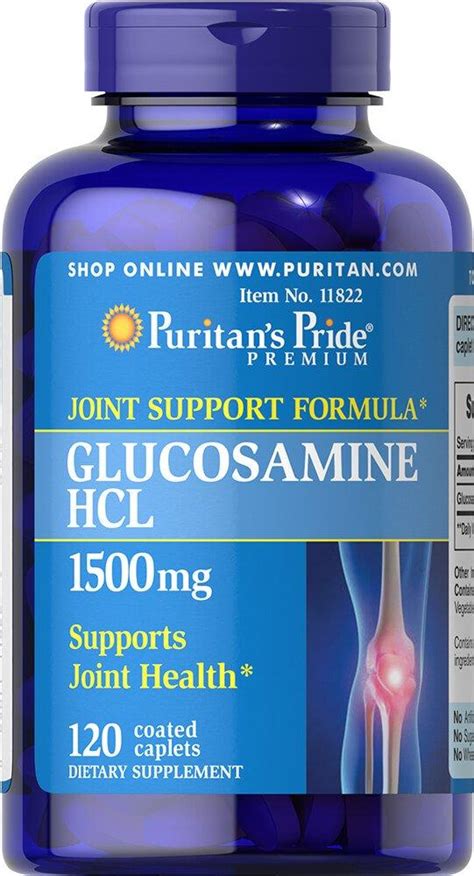 Puritans Pride Glucosamine 1500mg 120 Caplets Joint Support Supplement