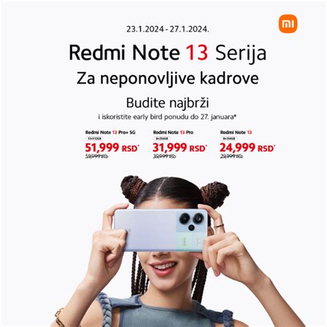 Za najbrže Xiaomi Redmi Note 13 serija po sniženim cenama Superfon