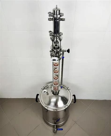 Меднная колпачковая колонна с узлом отбора 2 дюйма с кубом "Cristal ...