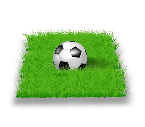 Soccer Ball On Grass In 3d Stock Vector Illustration Of Ball Football 164070716