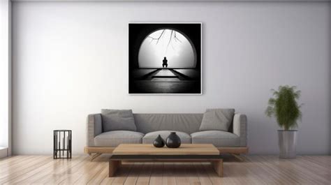 Premium AI Image | A Photo of Minimalist Wall Art with Black and White ...