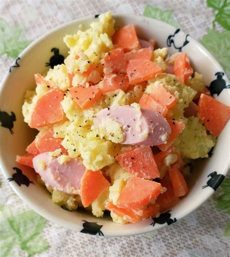 魚肉ソーセージのポテトサラダ アフロおじさんの雑多な日々