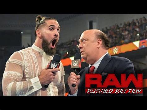 SETH ROLLINS MAKES ROMAN REIGNS BIG MAD RUSHED RAW REVIEW MAY 1ST